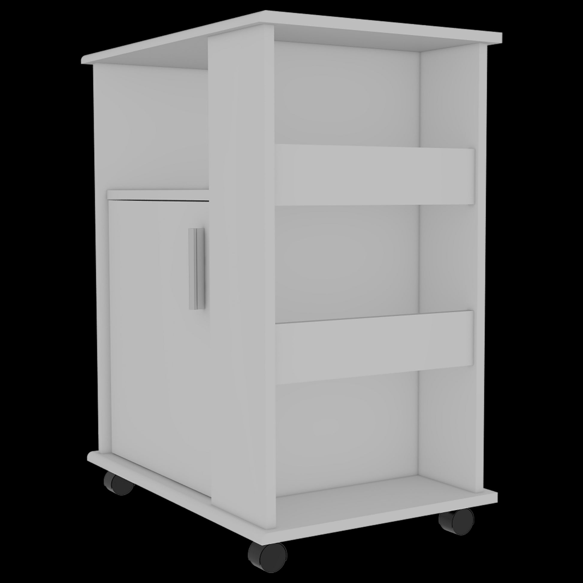 Tournament 6 Shelf 1 Door 3 Drawer 2 Piece Kitchen Set, Kitchen Island And Kitchen Cart White And Light Oak White Mdf