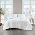 Goose Feather And Down Filling All Seasons Blanket White Microfiber