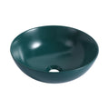 Ceramic Countertop Art Wash Basin, Vessel Sink Matt Green Black Green Ceramic