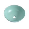 Ceramic Countertop Art Wash Basin, Vessel Sink Matt Light Green Light Green Ceramic