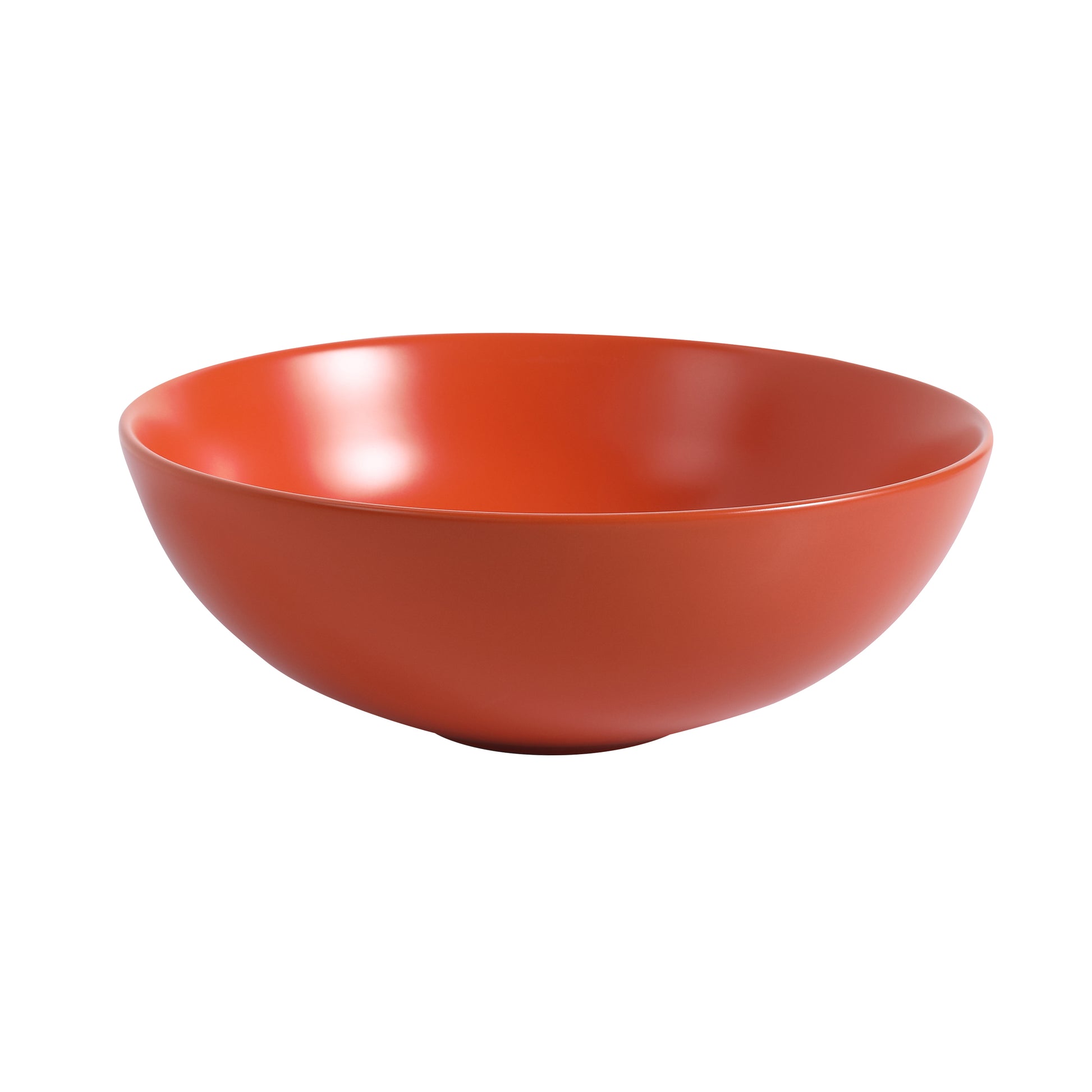 Ceramic Countertop Art Wash Basin, Vessel Sink Matt Hermes Orange Orange Ceramic