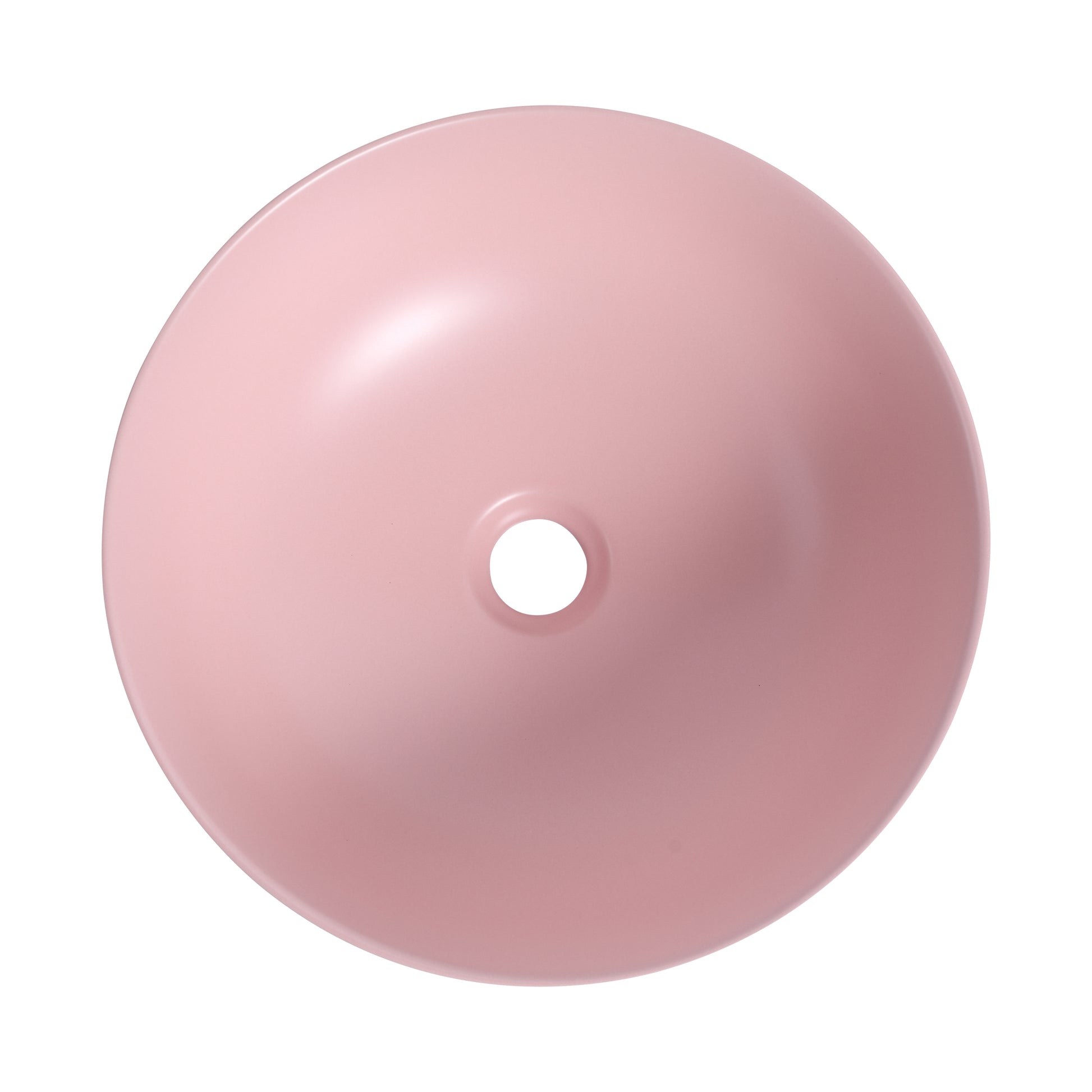 Ceramic Countertop Art Wash Basin, Vessel Sink Matt Light Pink Pink Ceramic