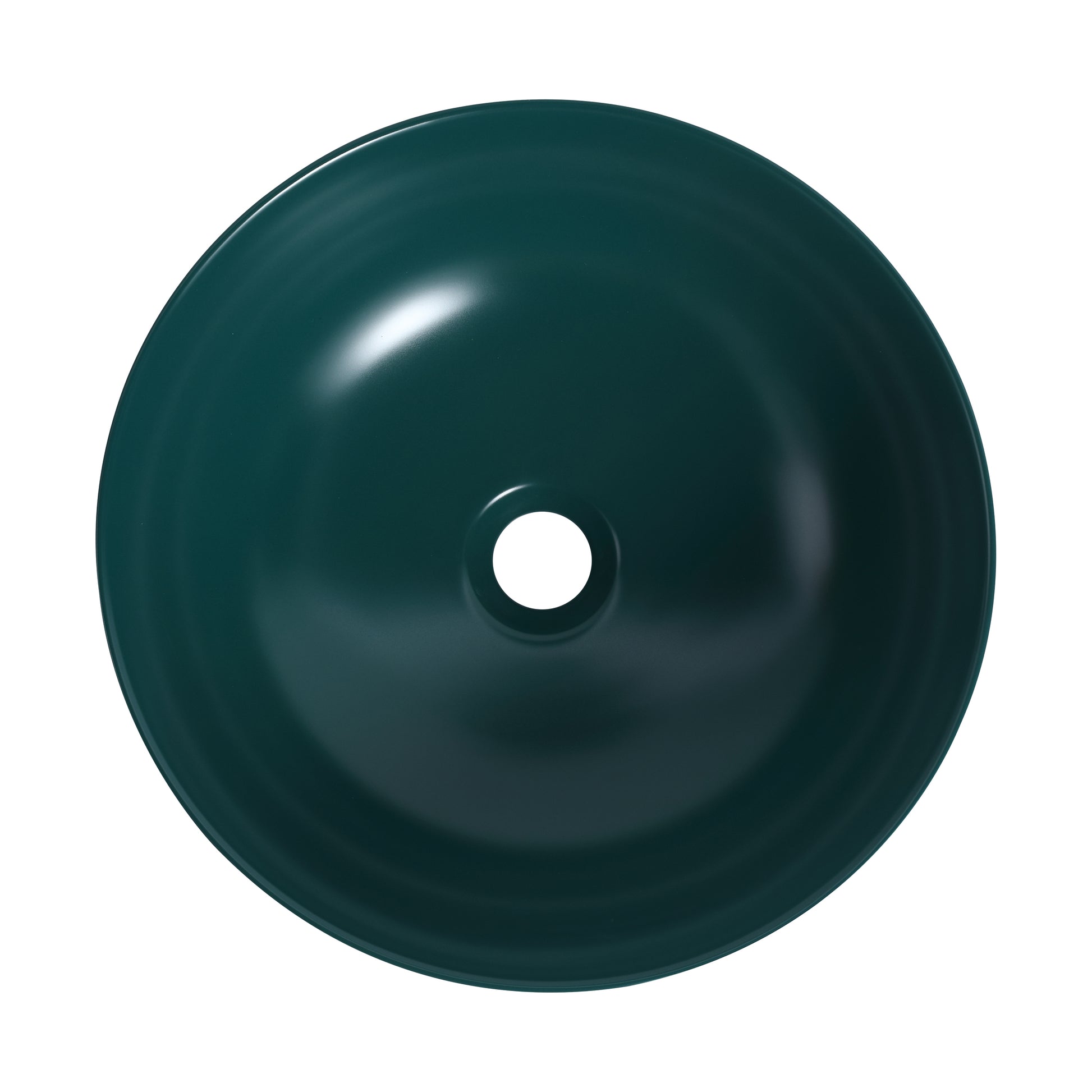 Ceramic Countertop Art Wash Basin, Vessel Sink Matt Green Black Green Ceramic