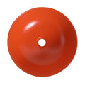Ceramic Countertop Art Wash Basin, Vessel Sink Matt Hermes Orange Orange Ceramic