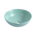 Ceramic Countertop Art Wash Basin, Vessel Sink Matt Light Green Light Green Ceramic