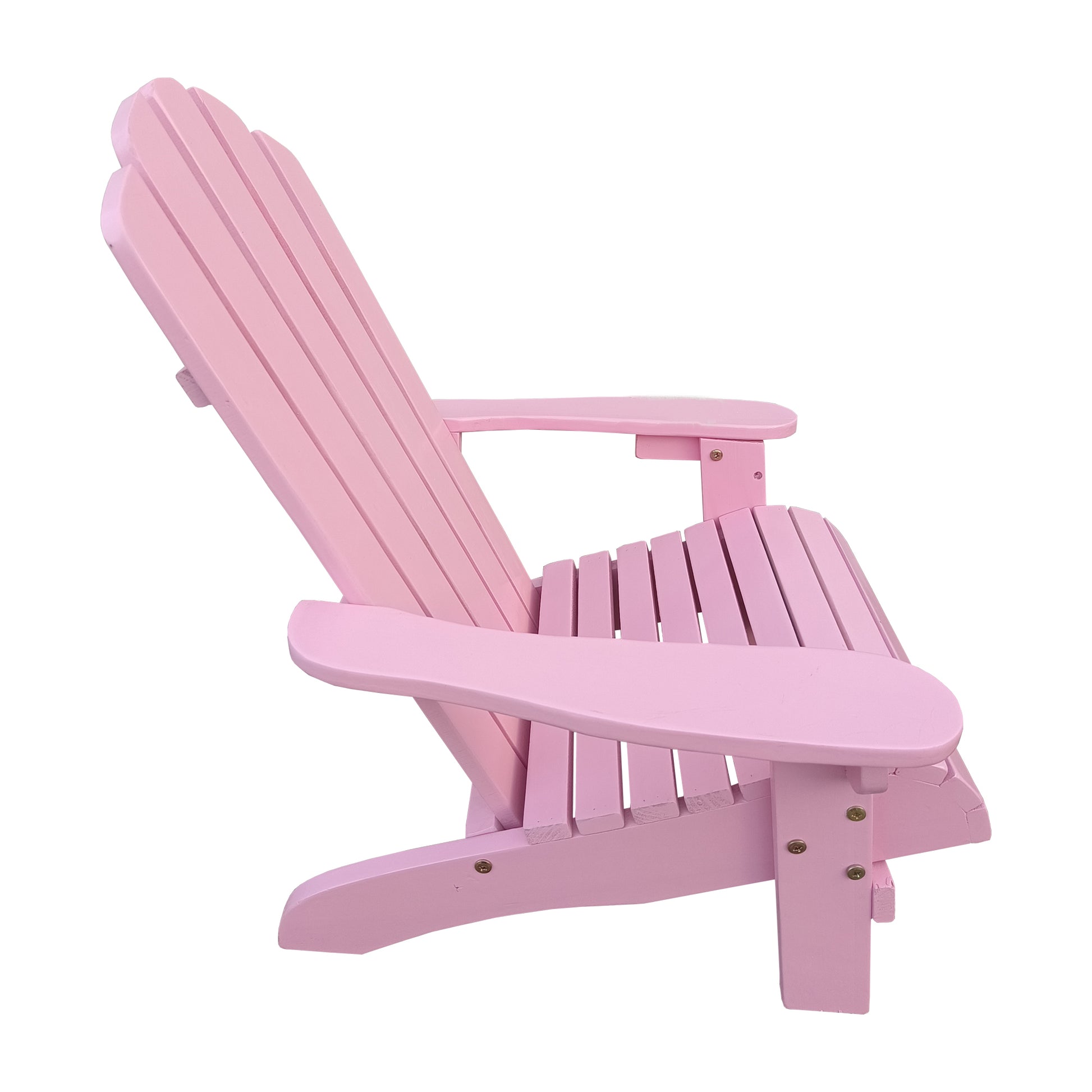 Outdoor Or Indoor Wood Children Adirondack Chair,Pink Pink Solid Wood