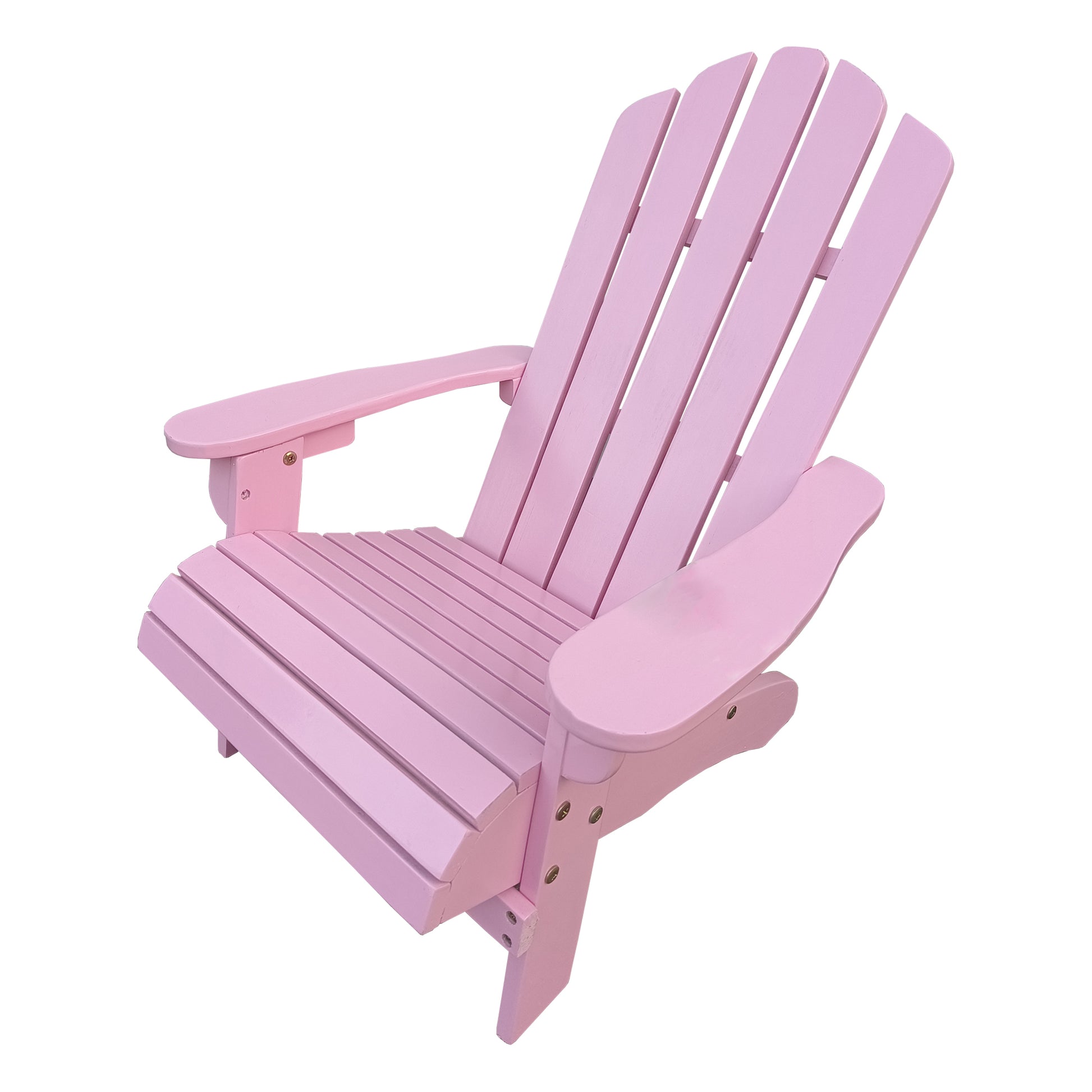 Outdoor Or Indoor Wood Children Adirondack Chair,Pink Pink Solid Wood