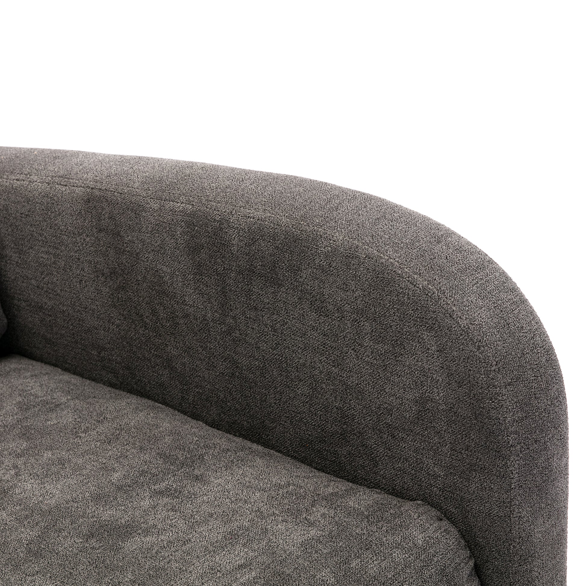 High Back Rocking Chair Nursery Chair .Comfortable Rocker Fabric Padded Seat .Modern High Back Armchair Dark Gray Polyester