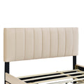 Queen Size Velvet Upholstered Platform Bed With 2 Drawers And 1 Twin Xl Trundle Beige Beige Upholstered