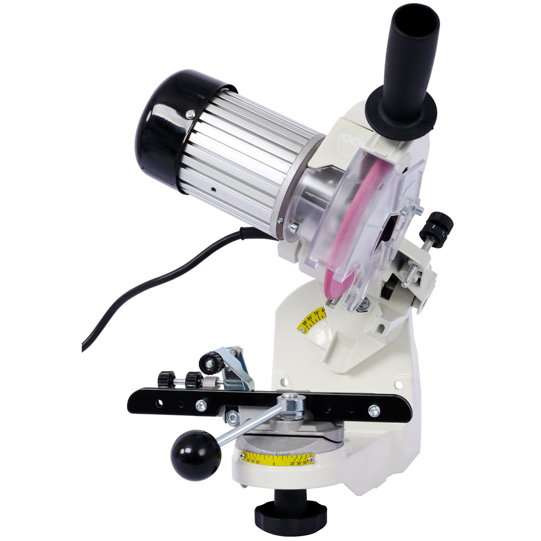 Chainsaw Sharpener Professional Multi Angle Adjustable Chain Grinder 120 Volt Bench Grinder Universal Saw Chain Sharpener, For All Chainsaw Chains Gray Color Gray Steel