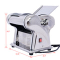 Electric Pasta Maker Noodle Maker Pasta Making Machine Dough Roller Cutter Thickness Adjustable Stainless Steel Us 110V 135W 2 Blades Type 1.5Mm Round Noodle 4Mm Flat Noodle Silver Stainless Steel