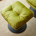 Swivel Leisure Chair Lounge Chair Velvet Apple Green Color With Ottoman Green Velvet