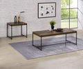 Lennox 3 Piece Brown Coffee And End Table Set Brown Mdf