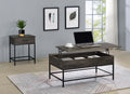 Cliff 2 Piece Brown Lift Top Coffee And End Table Set Brown Mdf