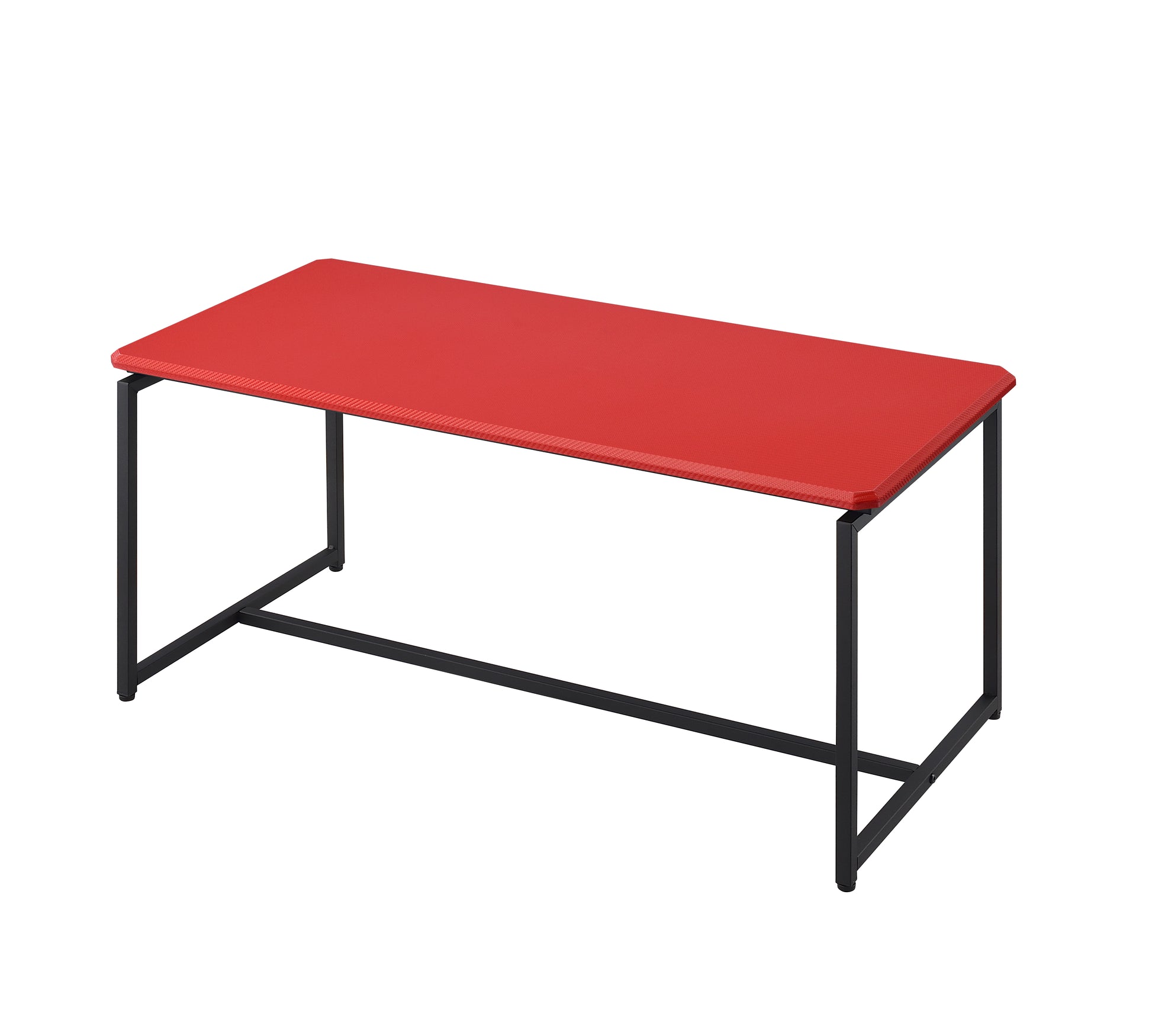 Gt 3 Piece Red Carbon Fiber Wrap Coffee Table And End Table Set Red Metal