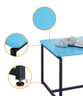 Gt 3 Piece Blue Carbon Fiber Wrap Coffee Table And End Table Set Blue Metal