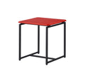 Gt 3 Piece Red Carbon Fiber Wrap Coffee Table And End Table Set Red Metal