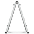 Multi Position Foldable Engineering Multifunctional Aluminum Alloy Ladder A Type Ladder Straight Ladder 17Ft For Home Silver Pc Aluminium