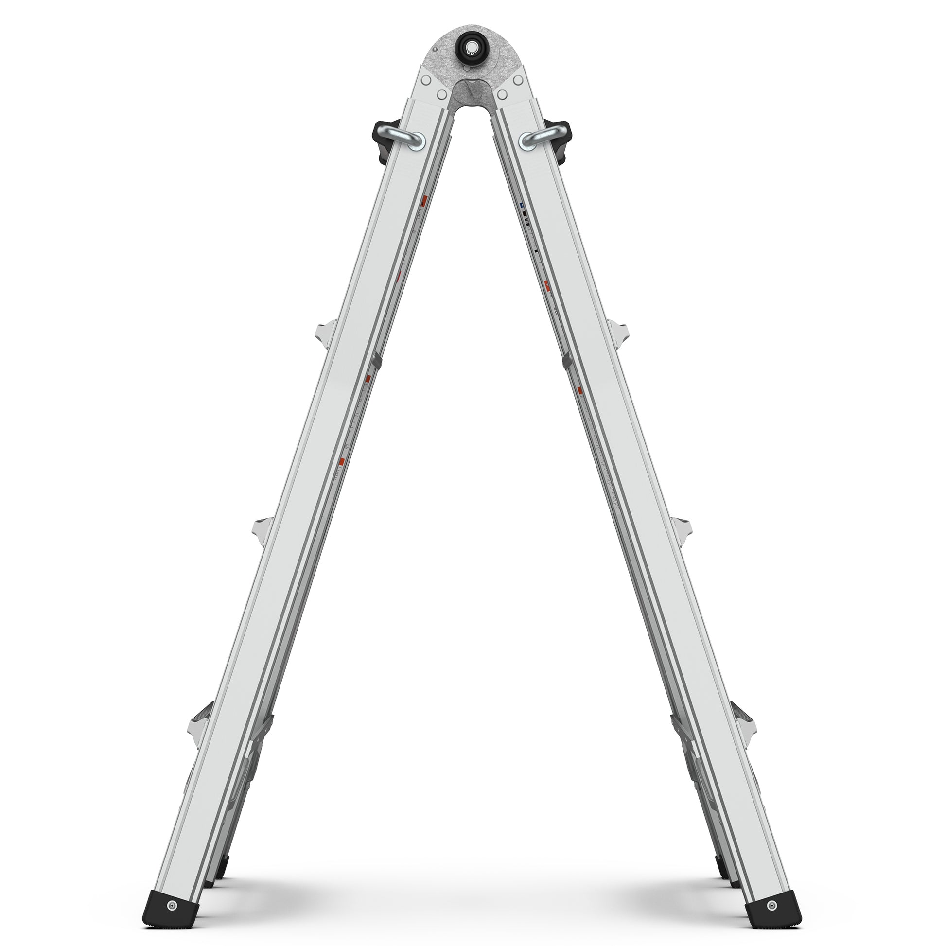 Multi Position Foldable Engineering Multifunctional Aluminum Alloy Ladder A Type Ladder Straight Ladder 17Ft For Home Silver Pc Aluminium