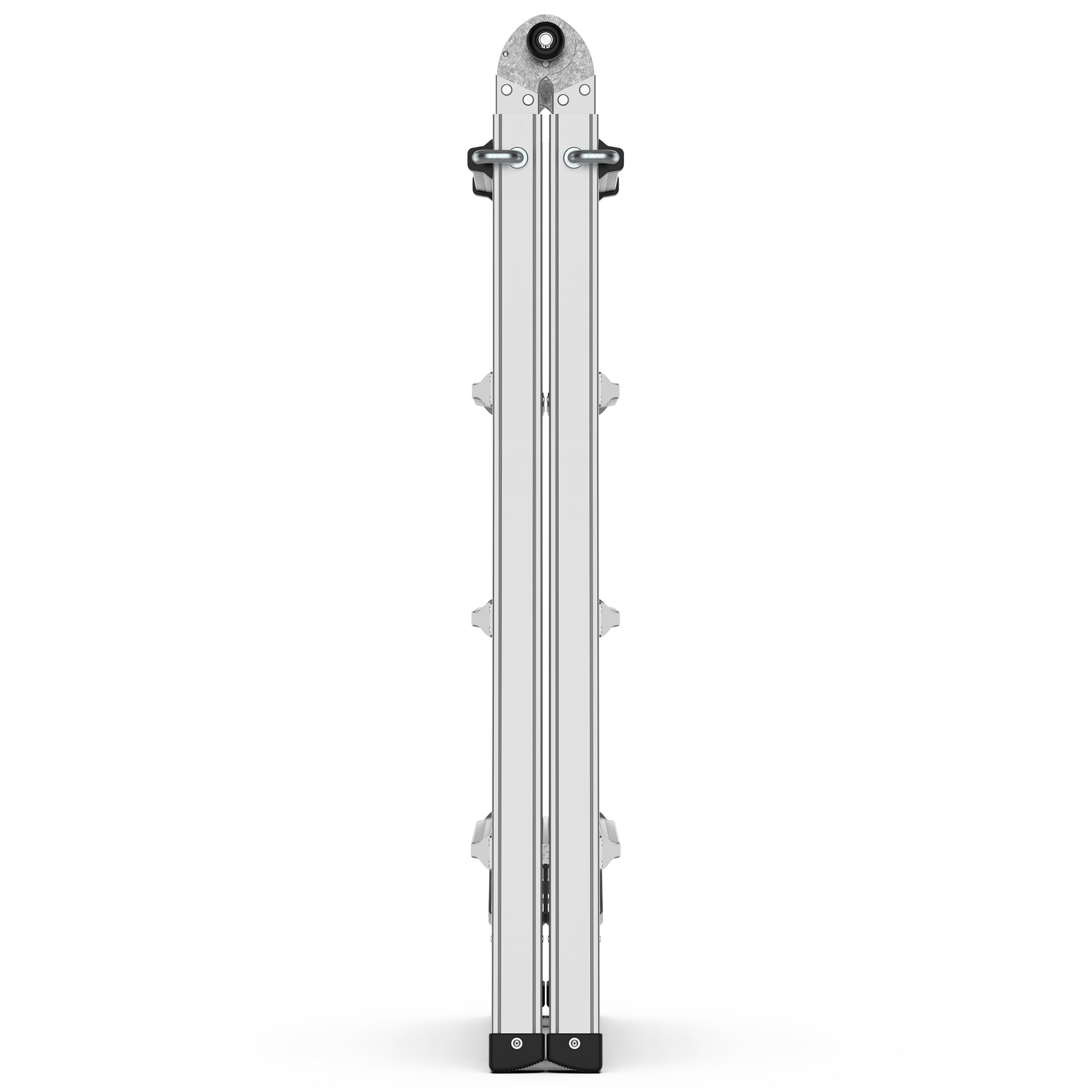 Multi Position Foldable Engineering Multifunctional Aluminum Alloy Ladder A Type Ladder Straight Ladder 17Ft For Home Silver Pc Aluminium