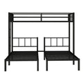 Twin Over Twin & Twin Bunk Beds For 3, Twin Xl Over Twin & Twin Bunk Bed Metal Triple Bunk Bed, Black Pre Sale Date: June 10Th Black Metal