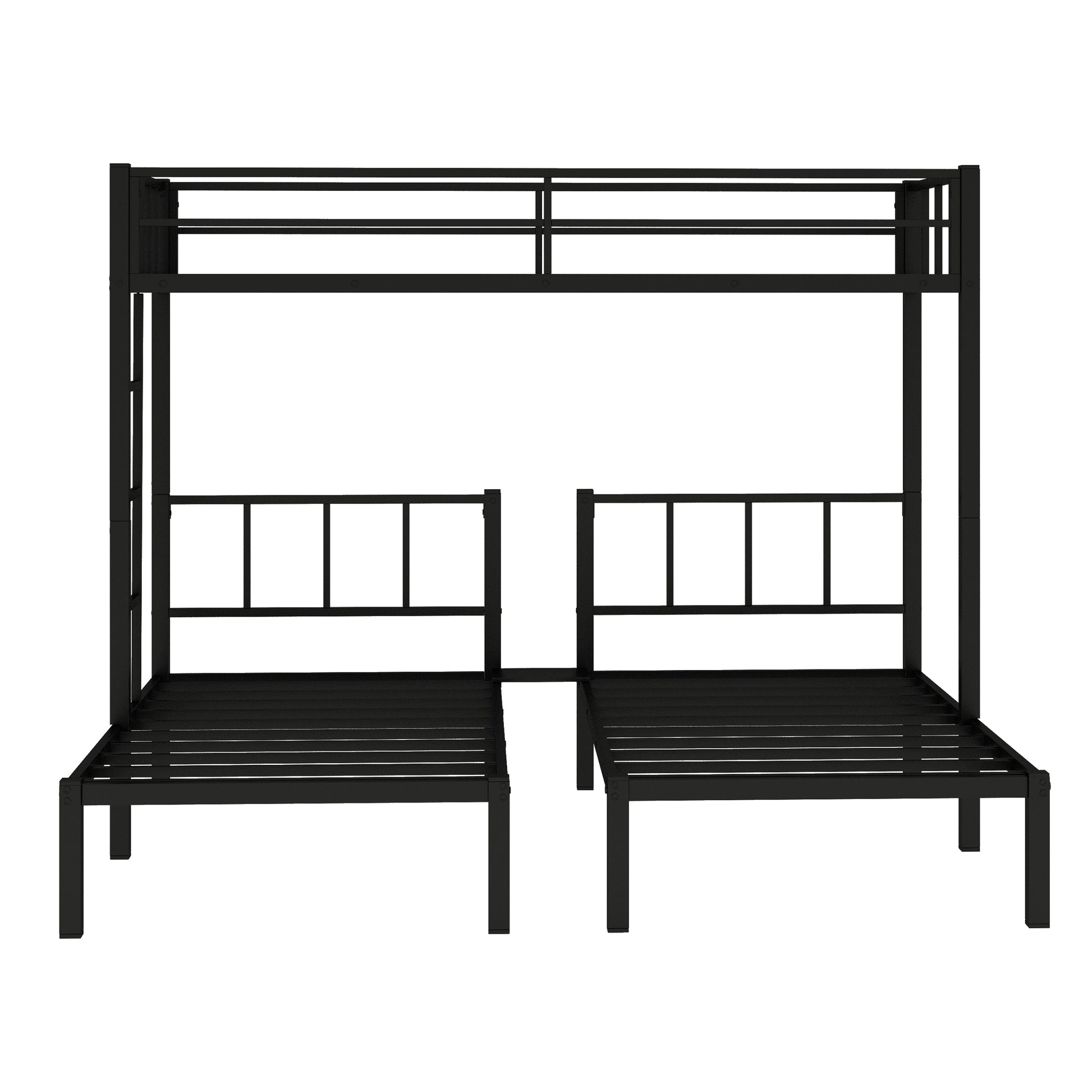 Twin Over Twin & Twin Bunk Beds For 3, Twin Xl Over Twin & Twin Bunk Bed Metal Triple Bunk Bed, Black Pre Sale Date: June 10Th Black Metal