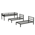 Twin Over Twin & Twin Bunk Beds For 3, Twin Xl Over Twin & Twin Bunk Bed Metal Triple Bunk Bed, Black Pre Sale Date: June 10Th Black Metal