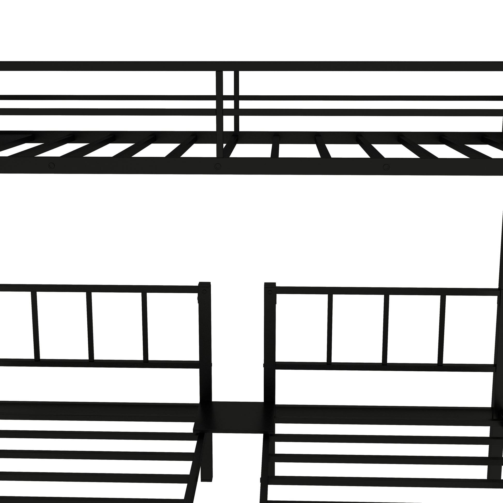 Twin Over Twin & Twin Bunk Beds For 3, Twin Xl Over Twin & Twin Bunk Bed Metal Triple Bunk Bed, Black Pre Sale Date: June 10Th Black Metal