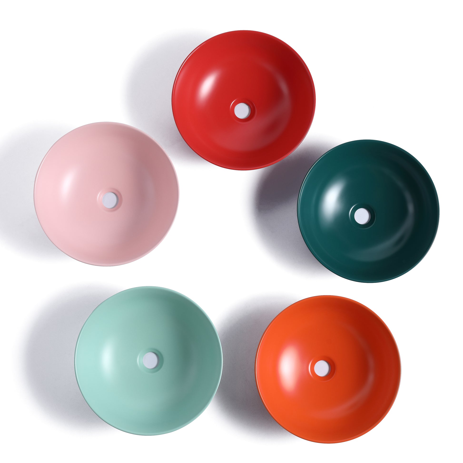 Ceramic Countertop Art Wash Basin, Vessel Sink Matt Light Pink Pink Ceramic