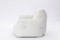 010 Soft Velvet Fabric Bean Bag Chair Filled With Memory Sponge,Ivory Ivory Velvet Soft Modern Foam Velvet