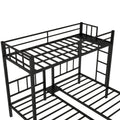 Twin Over Twin & Twin Bunk Beds For 3, Twin Xl Over Twin & Twin Bunk Bed Metal Triple Bunk Bed, Black Pre Sale Date: June 10Th Black Metal