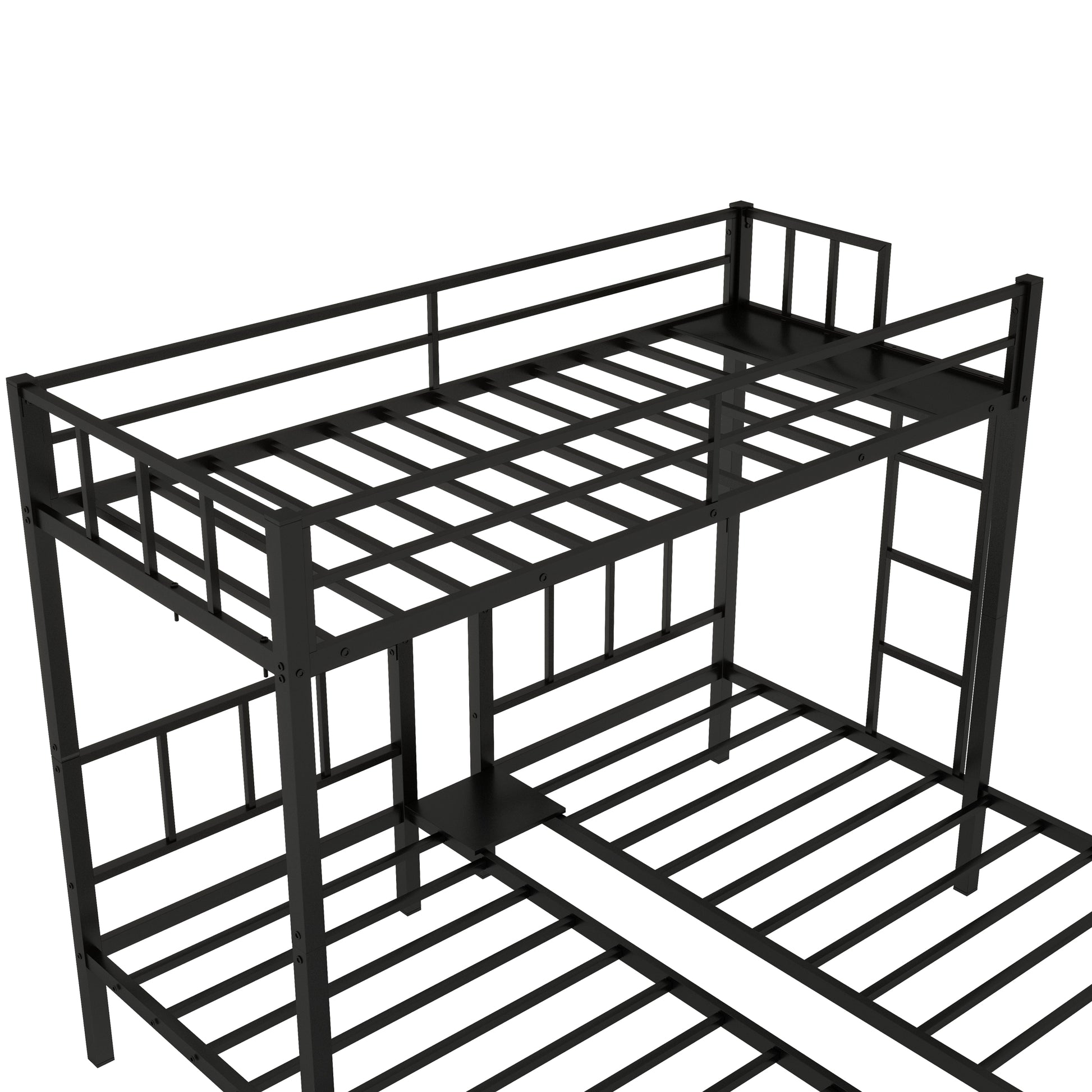 Twin Over Twin & Twin Bunk Beds For 3, Twin Xl Over Twin & Twin Bunk Bed Metal Triple Bunk Bed, Black Pre Sale Date: June 10Th Black Metal