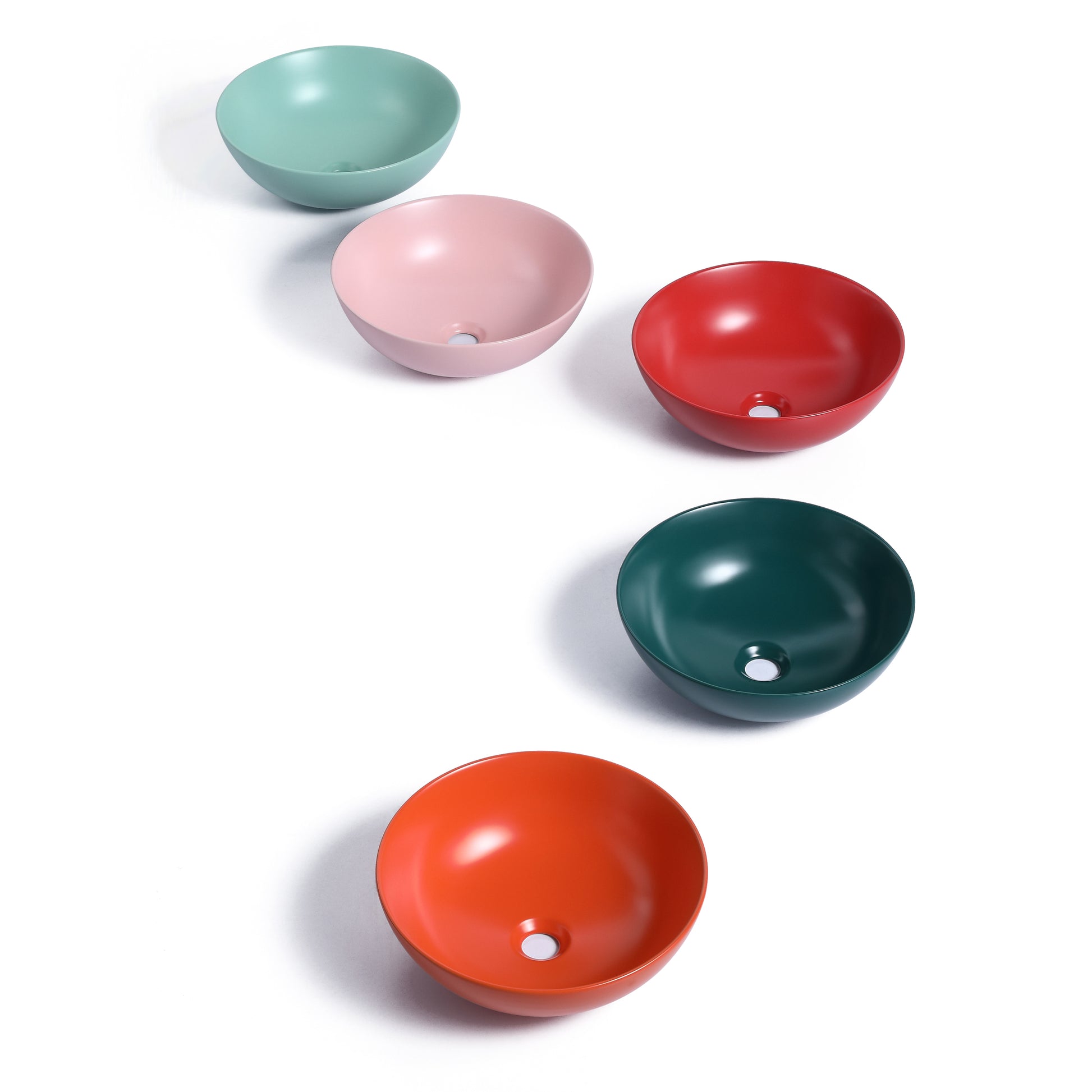 Ceramic Countertop Art Wash Basin, Vessel Sink Matt Light Pink Pink Ceramic