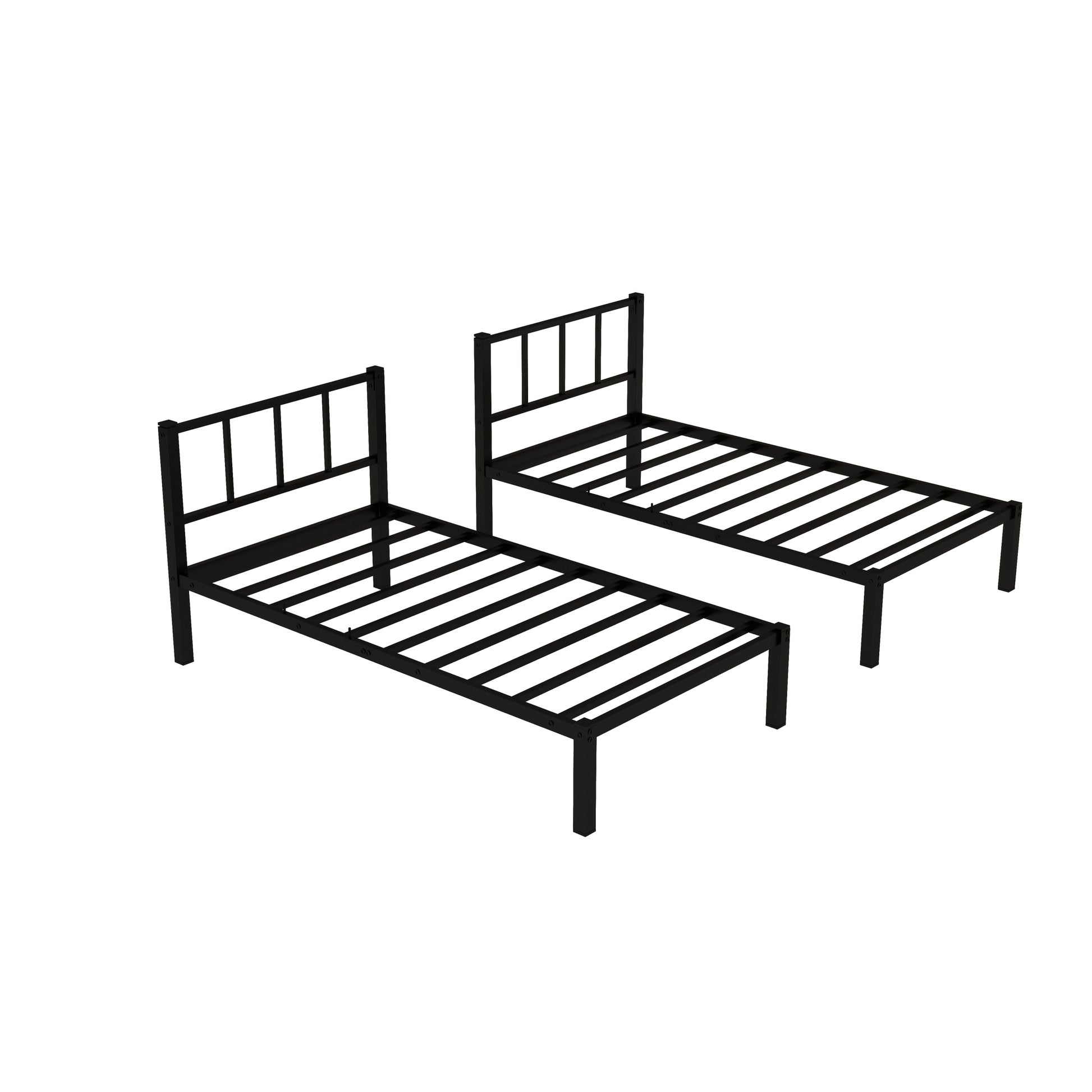 Twin Over Twin & Twin Bunk Beds For 3, Twin Xl Over Twin & Twin Bunk Bed Metal Triple Bunk Bed, Black Pre Sale Date: June 10Th Black Metal