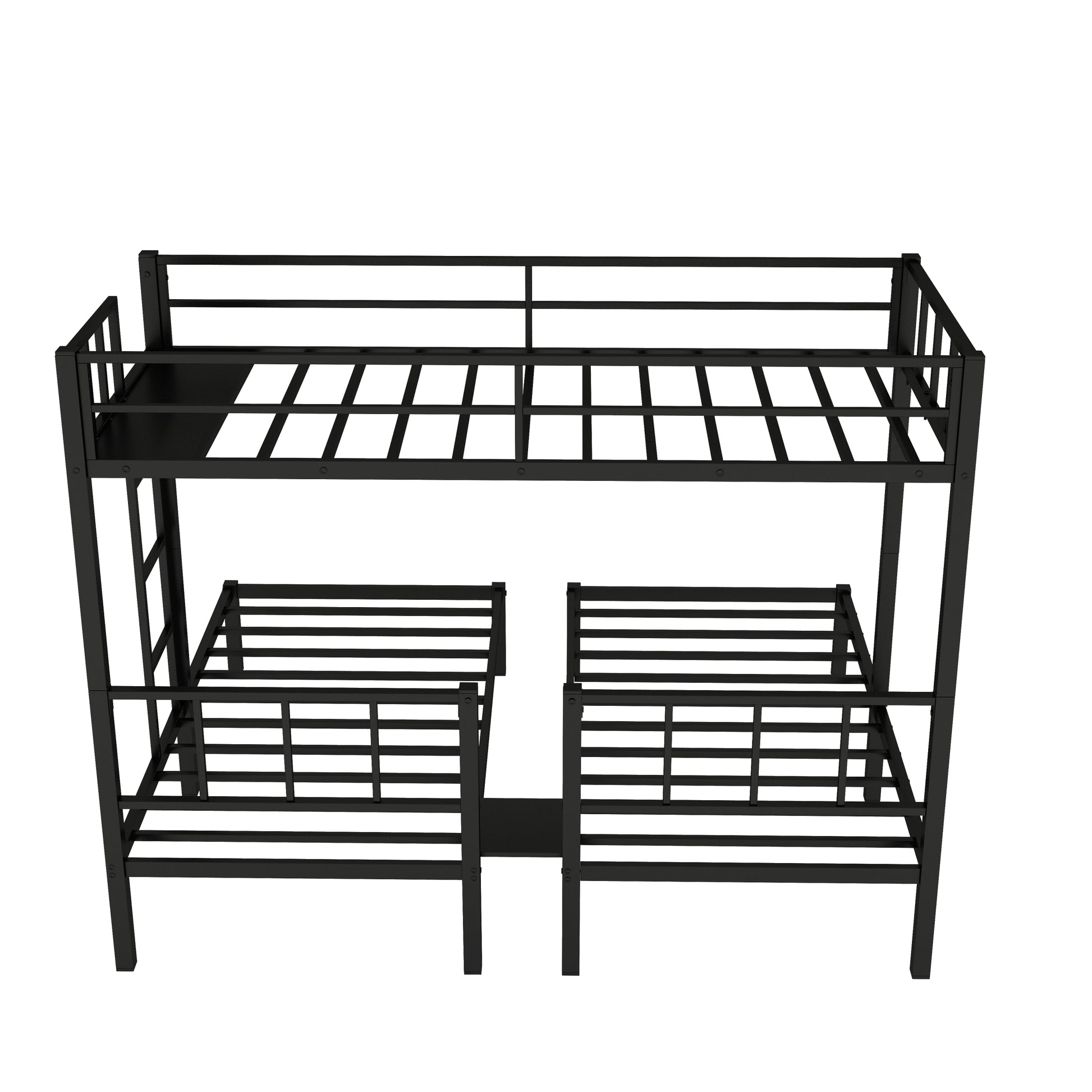 Twin Over Twin & Twin Bunk Beds For 3, Twin Xl Over Twin & Twin Bunk Bed Metal Triple Bunk Bed, Black Pre Sale Date: June 10Th Black Metal