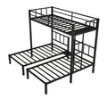 Twin Over Twin & Twin Bunk Beds For 3, Twin Xl Over Twin & Twin Bunk Bed Metal Triple Bunk Bed, Black Pre Sale Date: June 10Th Black Metal