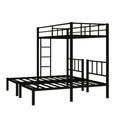 Twin Over Twin & Twin Bunk Beds For 3, Twin Xl Over Twin & Twin Bunk Bed Metal Triple Bunk Bed, Black Pre Sale Date: June 10Th Black Metal