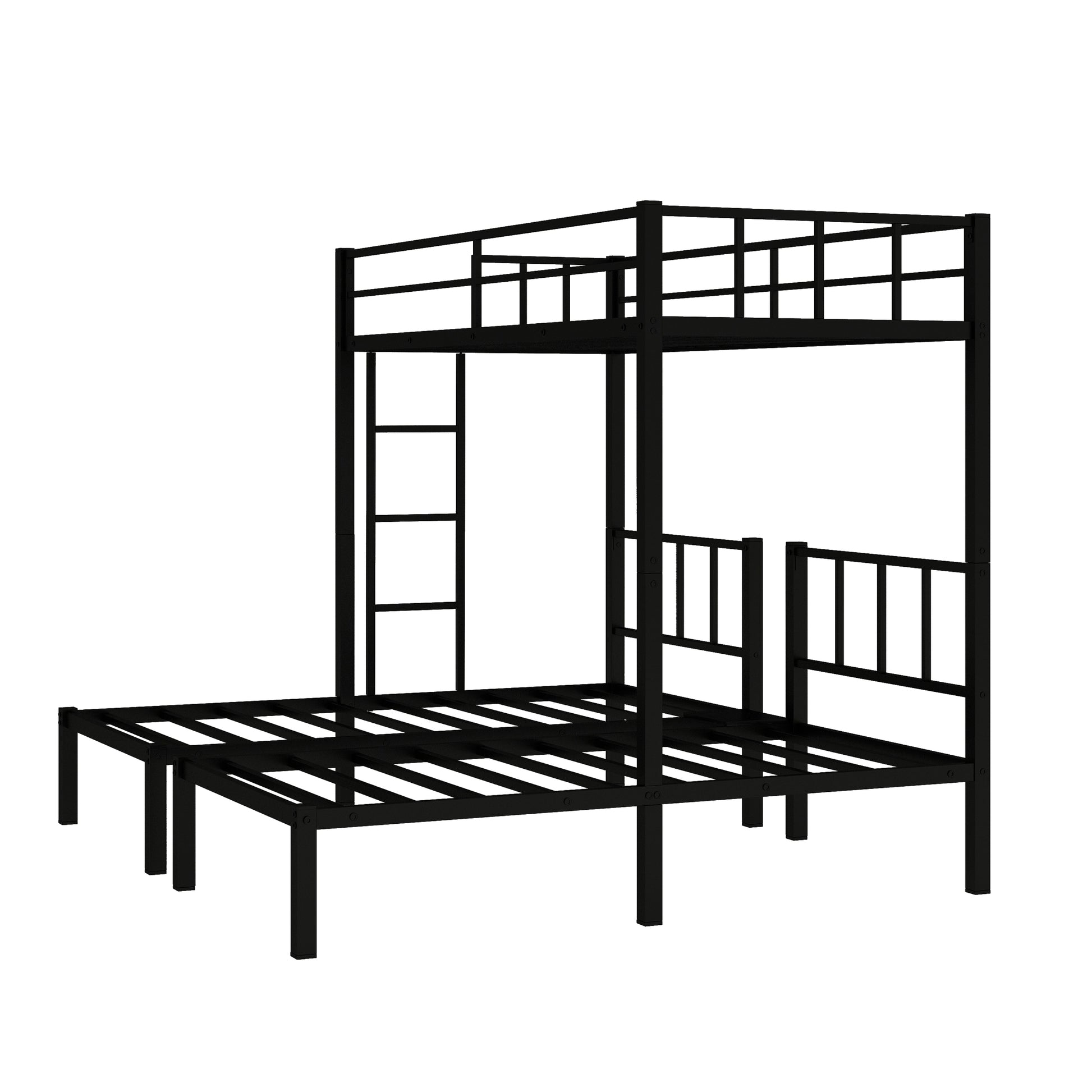 Twin Over Twin & Twin Bunk Beds For 3, Twin Xl Over Twin & Twin Bunk Bed Metal Triple Bunk Bed, Black Pre Sale Date: June 10Th Black Metal