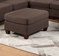 Modular Sectional 9Pc Set Living Room Furniture Corner Sectional Couch Black Coffee Linen Like Fabric 3X Corner Wedge 4X Armless Chairs And 2X Ottomans Coffee Wood Primary Living Space Cushion Back