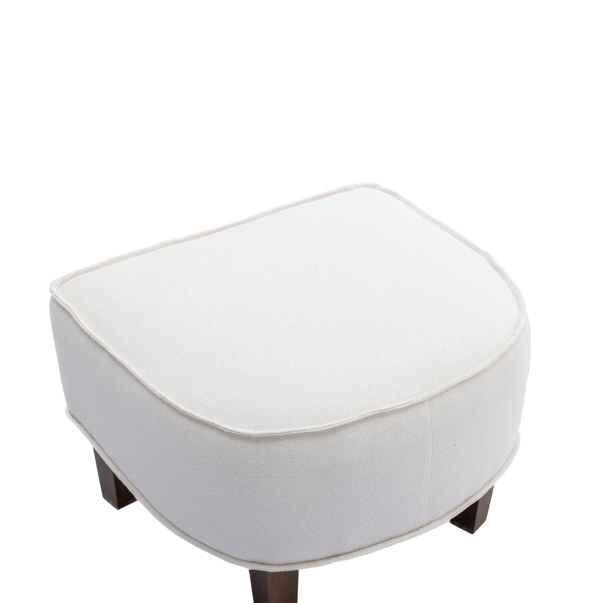 Coolmore Accent Chair With Ottoman, Mid Century Modern Barrel Chair Upholstered Club Tub Round Arms Chair For Living Room Beige Linen