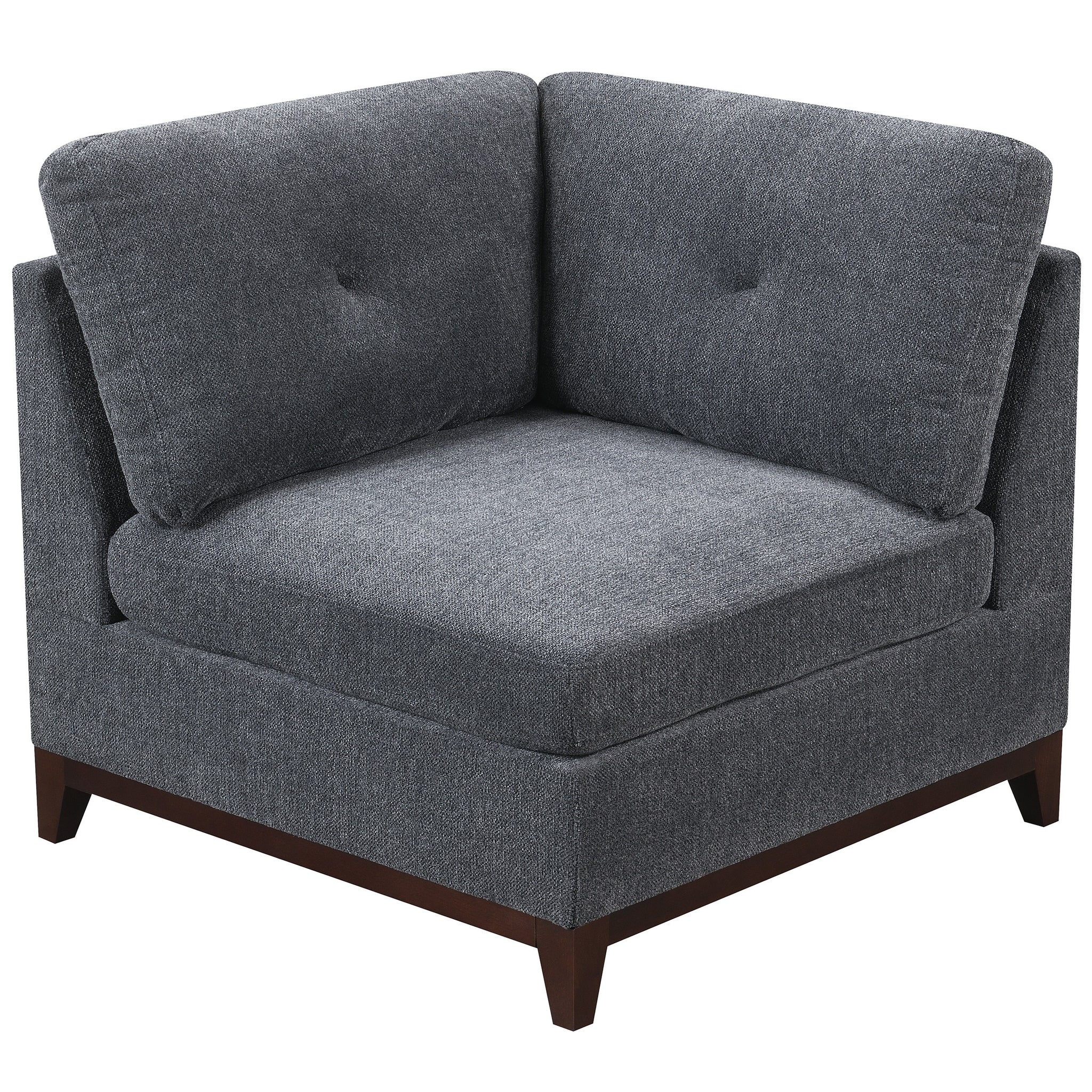 Modular Living Room Furniture Corner Wedge Ash Chenille Fabric 1Pc Cushion Wedge Sofa Couch. Gun Ash Primary Living Space Contemporary,Modern Chenille