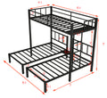 Twin Over Twin & Twin Bunk Beds For 3, Twin Xl Over Twin & Twin Bunk Bed Metal Triple Bunk Bed, Black Pre Sale Date: June 10Th Black Metal