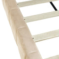 Full Size Upholstered Daybed Sofa Bed Frame Beige, Velvet Beige Upholstered