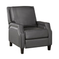 Push Back Reclining Chair Transitional Style Grey Color Self Reclining Motion Chair 1Pc Cushion Seat Modern Living Room Furniture Gray Primary Living Space Transitional Solid Wood