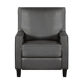 Push Back Reclining Chair Transitional Style Grey Color Self Reclining Motion Chair 1Pc Cushion Seat Modern Living Room Furniture Gray Primary Living Space Transitional Solid Wood