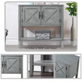 35''Farmhouse Wood Buffet Sideboard Console Table With Bottom Shelf And 2 Door Cabinet, For Living Room, Entryway,Kitchen Dining Room Furniture Antique Gray Antique Gray Pine