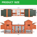 Outdoor Wooden Chicken Coop, 124