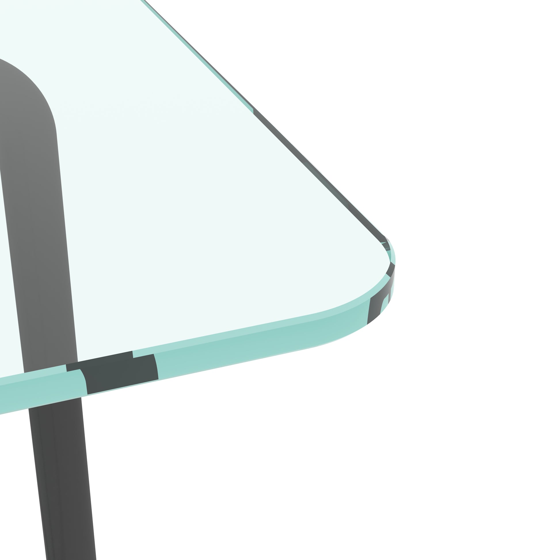 Modern Tempered Glass Tea Table Coffee Table, Table For Living Room,Transparent Transparent Tempered Glass