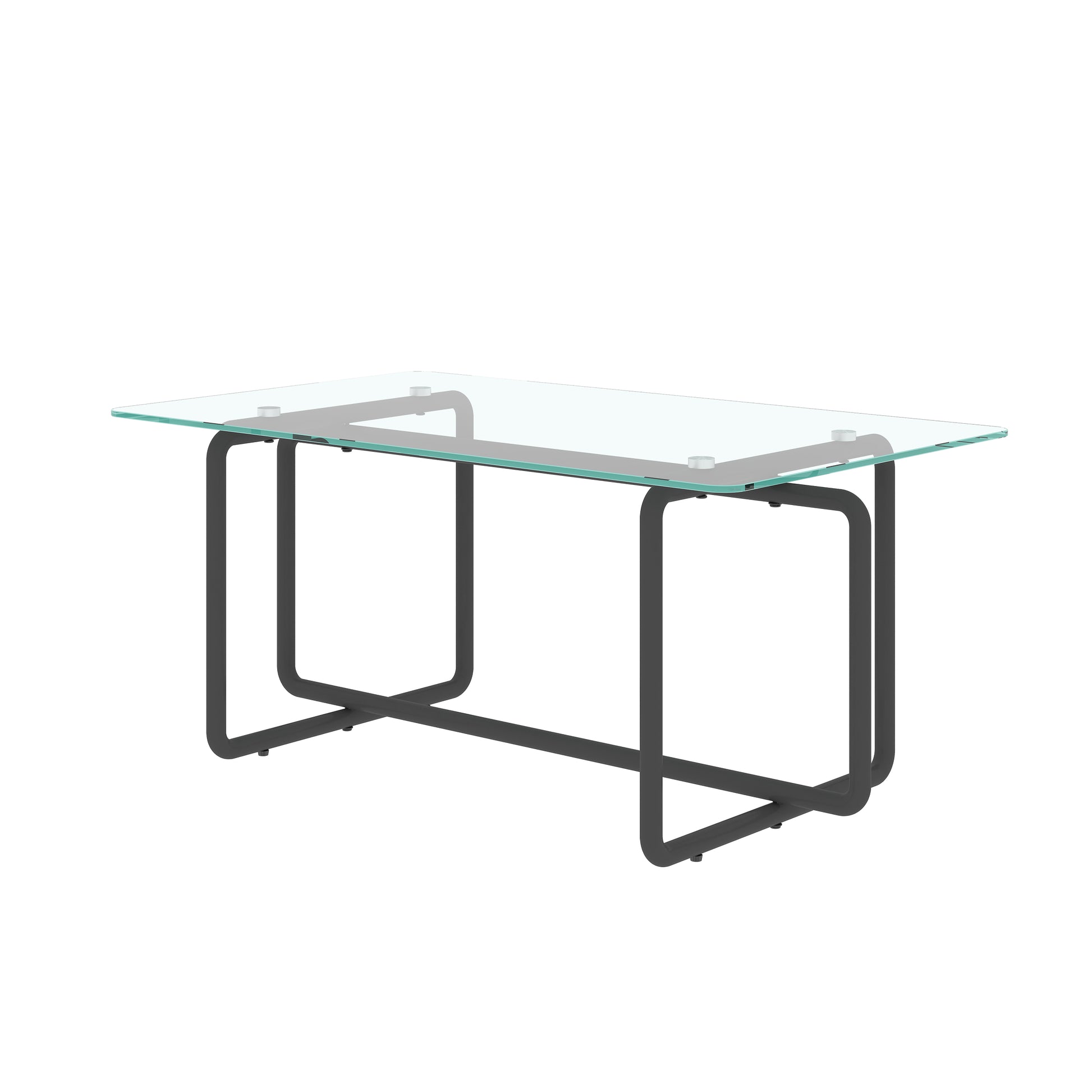 Modern Tempered Glass Tea Table Coffee Table, Table For Living Room,Transparent Transparent Tempered Glass