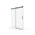 68 To 72 In. W X 76 In. H Sliding Frameless Soft Close Shower Door With Premium 3 8 Inch 10Mm Thick Tampered Glass In Matte Black 22D01 72Mb Matte Black Stainless Steel